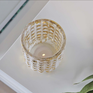 FROSTED CANDLE HOLDER