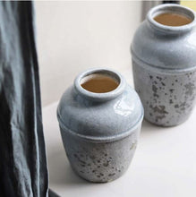Load image into Gallery viewer, RUSTIC BLUE GREY VASE
