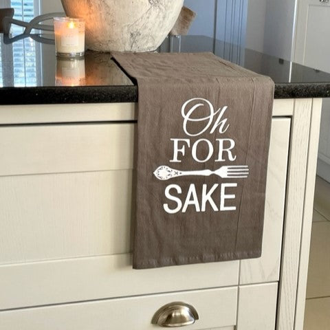 Oh For Forks Sake Tea Towel