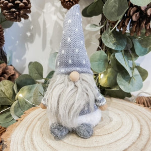 Gonk Tomte with Grey stripped sleeve sweater