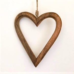CARVED WOODEN HEART