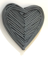Load image into Gallery viewer, GREY WICKER TWIG HEART - SMALL
