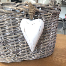 Load image into Gallery viewer, CHUNKY WHITE WOODEN HEART
