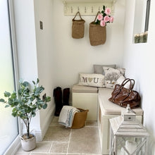 Load image into Gallery viewer, HANGING JUTE UTILITY BAG - TWO SIZES AVAILABLE
