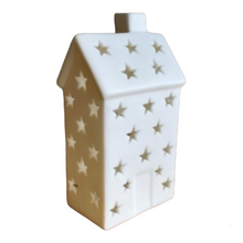Load image into Gallery viewer, Scandi White Ceramic LED light up house. Nordic matte white ceramic house. Neptune Charlested 
