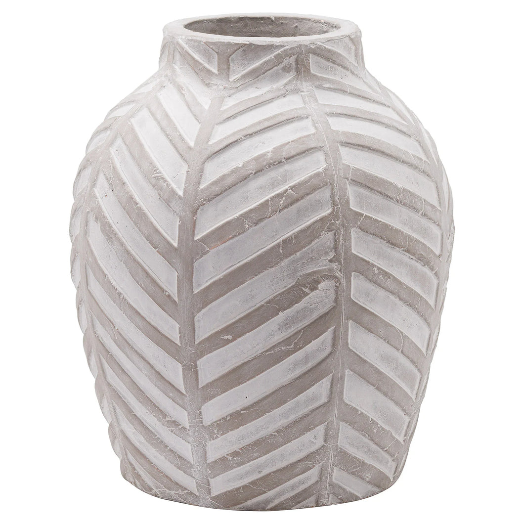 Olvia TExtured Stone Vase. Simone chevron vase, Hill Interiors Harlowe 