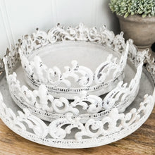 Load image into Gallery viewer, ORNATE VINTAGE METAL TRAY - 3 SIZES
