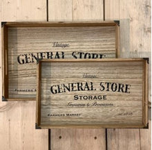 Load image into Gallery viewer, RUSTIC WOODEN TRAYS - 2 SIZES
