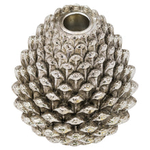 Load image into Gallery viewer, Silver Pinecone candle holder Hill Interiors Ltd
