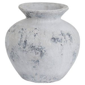 Vesta TExtured Large Ceramic Vase.  Grey Textured Vase. Hill Interiors. DARCY.  