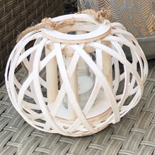 Load image into Gallery viewer, POPLAR WOODEN LANTERN - SMALL ROUND
