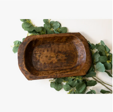 Load image into Gallery viewer, RUSTIC WOODEN DOUGH BOWL
